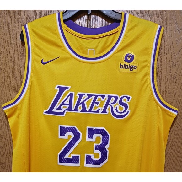 LeBron James (Nike)-(Lakers)-(Jersey)-(Yellow)-(New Cond.)-(Size-XL-52)-$100.00 - Picture 3 of 10